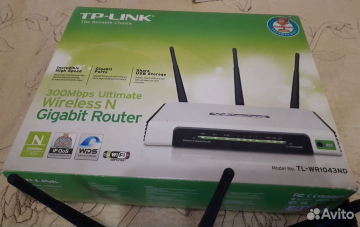 Гигабитный Wi Fi роутер TP-link TL-WR1043ND с USB