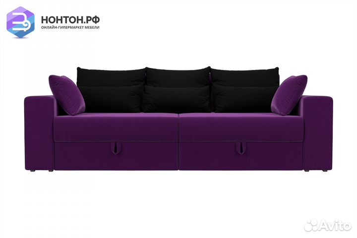 Диван еврокнижка Майами микровельвет фиолетовый