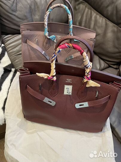 Сумка hermes birkin 35 бордовая