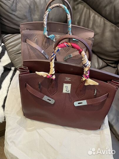 Сумка hermes birkin 35 бордовая