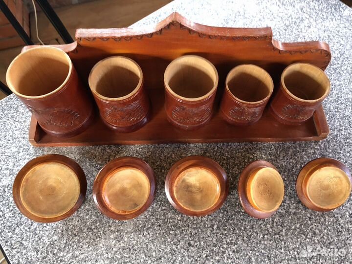 Банки деревянные для сыпучих. Набор. Новые. СССР