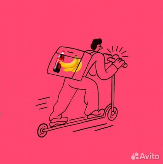 Доставщик еды (ставка в час постоянная)