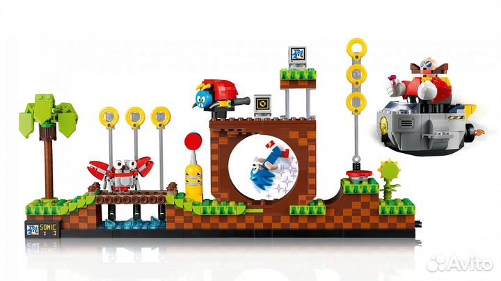 Lego Sonic 21331 Соник Супер-ёжик: Зона зеленых холмов