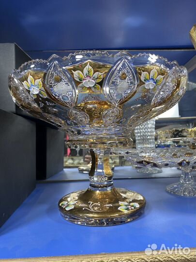 Ваза для фруктов и тортница Чехия