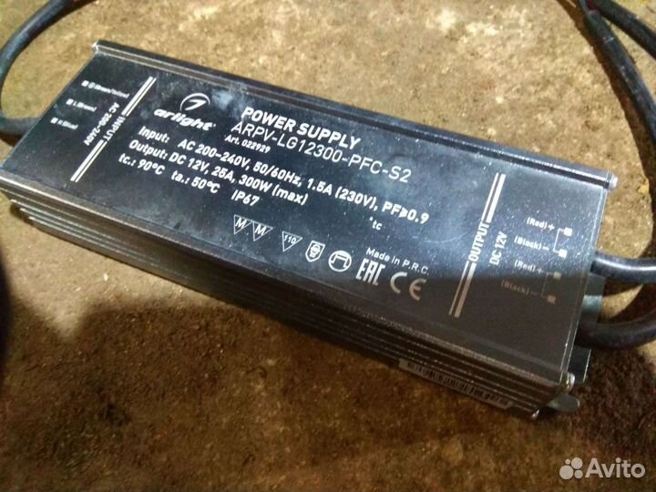 Блок питания arpv-LG12300-PFC-S2 (12V, 25.0A, 30Бл