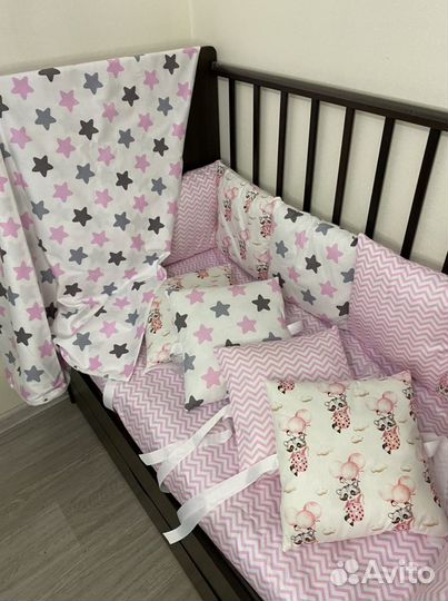 Бортики подушки в детскую кроватку