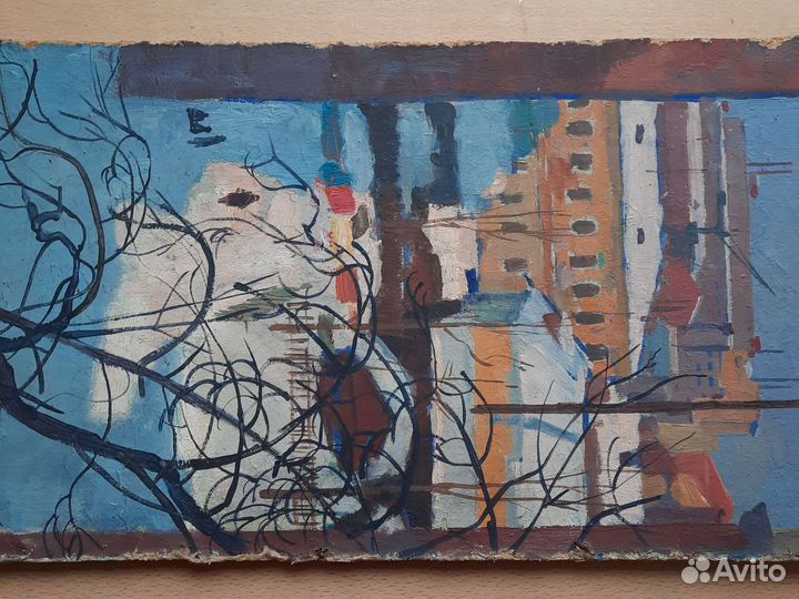 Картина маслом Королёв 1958 год