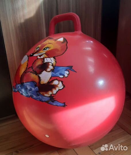 Мяч ортопедический детский с ручкой