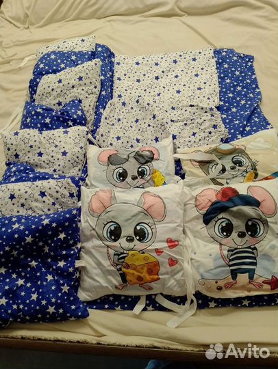 Бортики в детскую кроватку бу