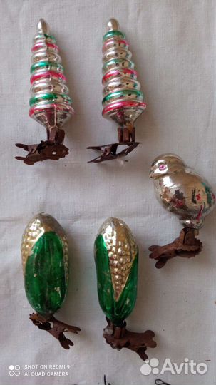 Игрушки ёлочные, СССР 1960-1970 гг