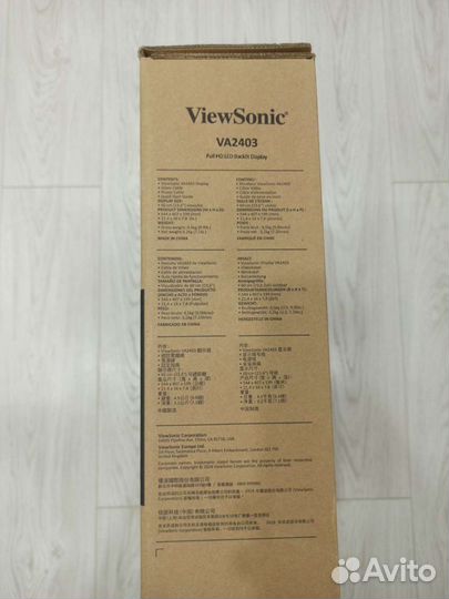 Монитор viewsonic 24 дюйма новый в упауовке