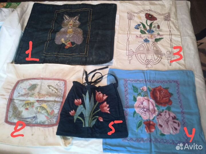 Декоративные наволочки с вышивкой 40х годов