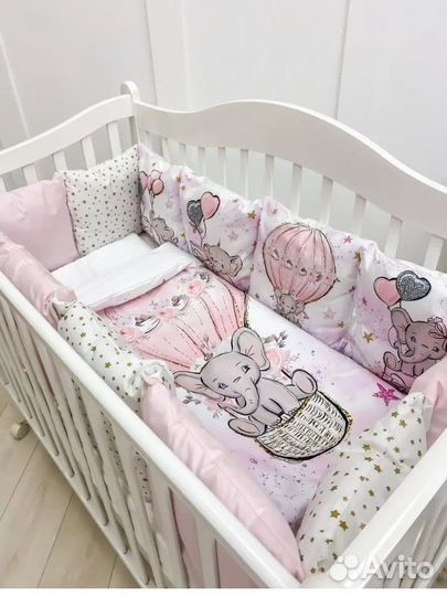 Бортики в кроватку для новорожденных