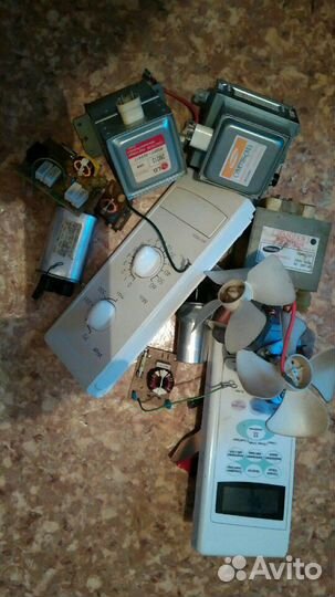 Разные запчасти для микроволновок (свч )