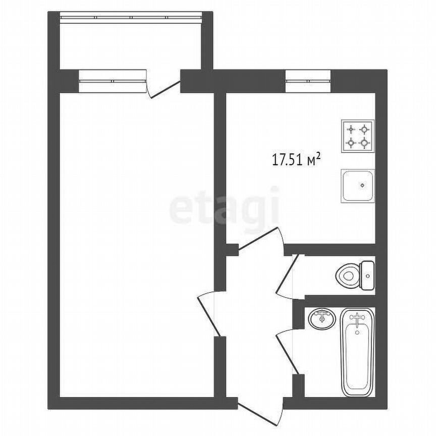 1-к. квартира, 37,9 м², 4/19 эт.