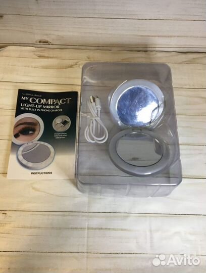 Косметическое зеркало Power Bank с подсветкой