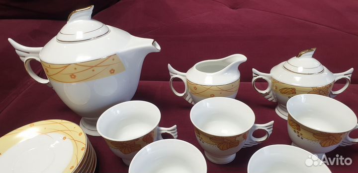 Кофейный сервиз Hi-Luxe Best Porcelain 24 Ct Gold