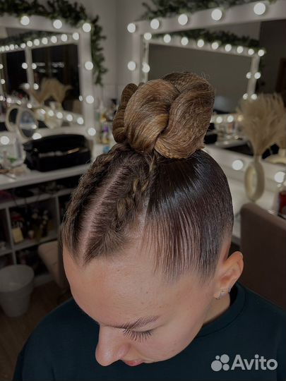Прическа для художественной гимнастики