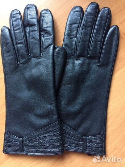 Перчатки женские кожаные новые