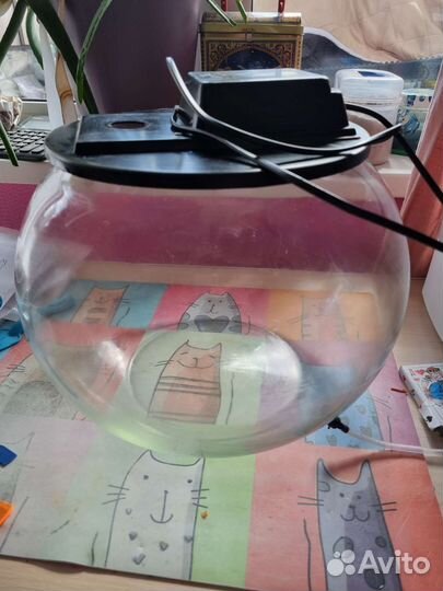 Аквариум круглый с подсветкой