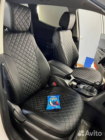 Чехлы экокожа Ромб на Skoda Rapid Sport Автопилот