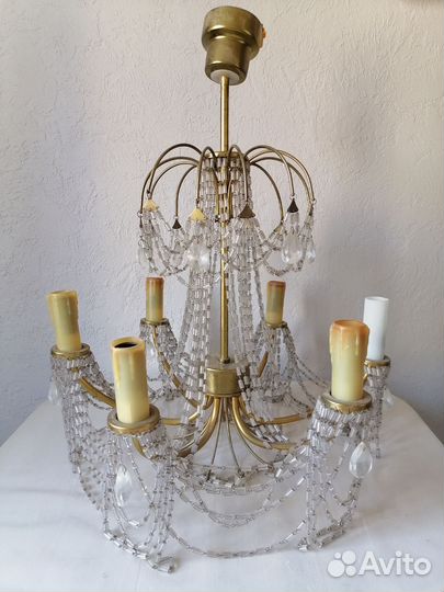 Люстра хрусталь СССР винтаж