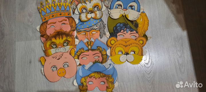 Маски карнавальные СССР, игры детские