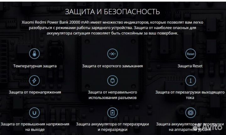 Внешний аккумулятор 20000 mAh Повербанк Xiaomi