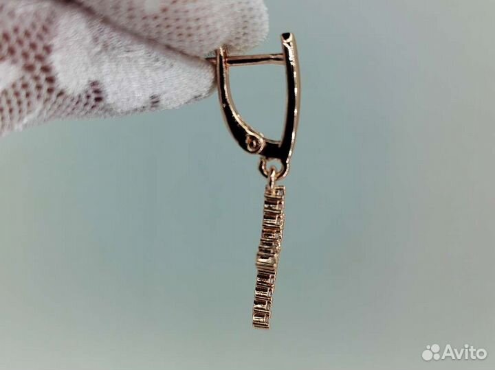 Серьги, позолота