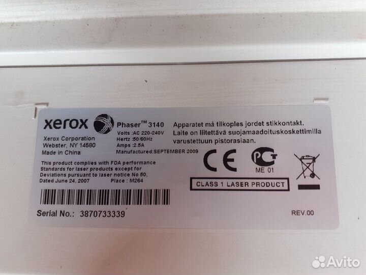 Принтер xerox phaser 3140