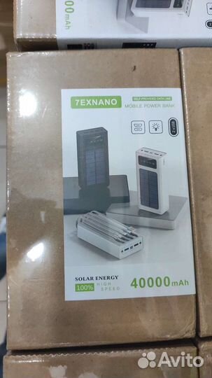 Power bank солнечной зарядкой внешний аккумулятор