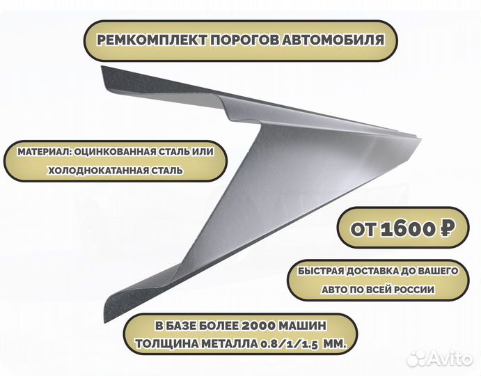 Ремонтные пороги (ремкомплект) на машину