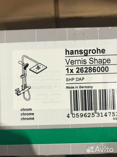 Душевая система Hansgrohe Vernis 26286000