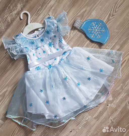 Новогодний костюм снежинки для девочки 2 лет