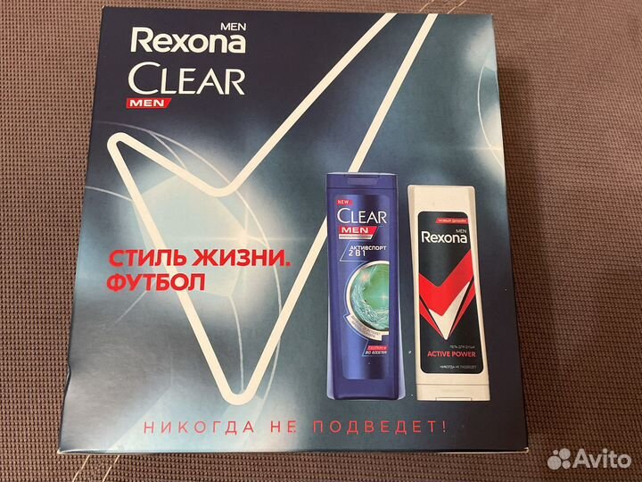 Мужской набор Rexona гель, шампунь