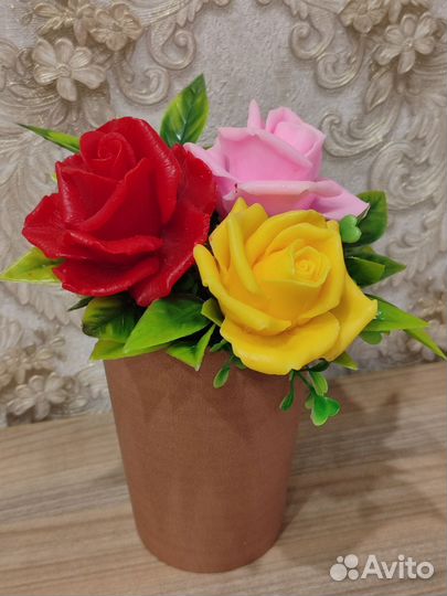 Букет цветов из мыла