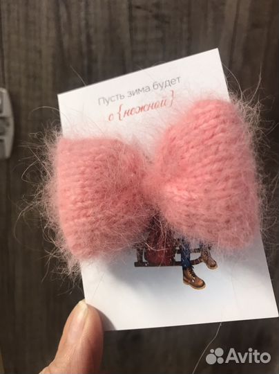 Бантики-резиночки из ангоры