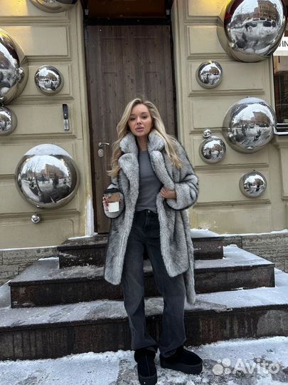 Экошуба под песца зимняя 46. 48