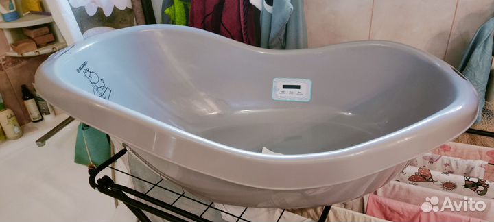 Детская ванночка+горка и матрас для купания