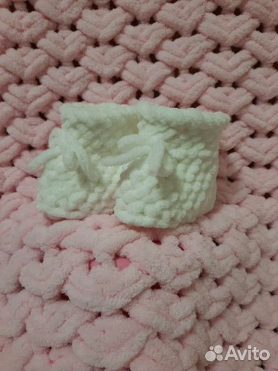 Плед детский вязаный ручная работа