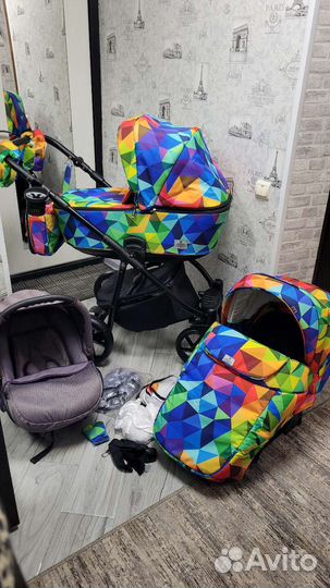 Коляска 3 в 1 Adamex