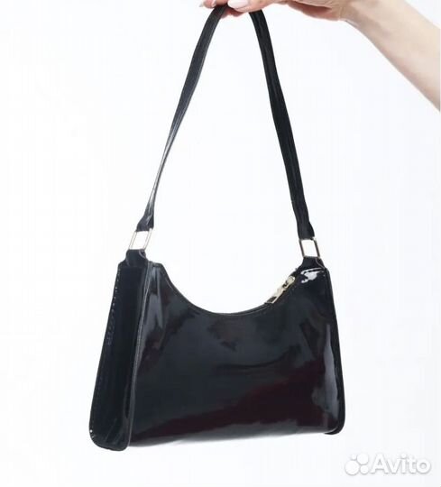 Сумка багет черная