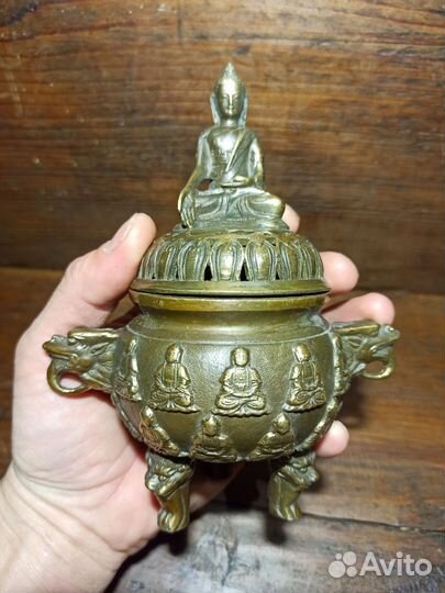 Буддийская бронзовая кадильница