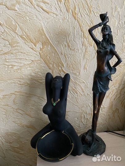 Ваза старинная 40см, статуэтки : 40см и 25см