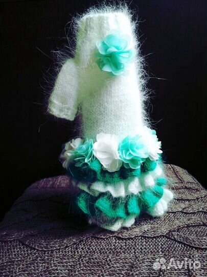 Вязаная одежда для маленькой собачки