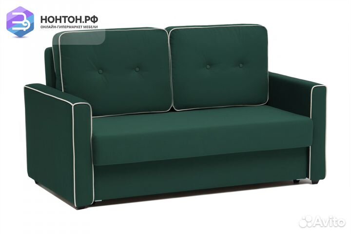 Диван еврокнижка Леон изумрудный