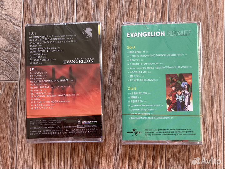 Аудиокассеты Евангелион EVA-1 и EVA-2