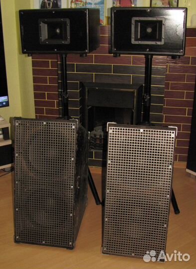 Колонки Frank Audio 2100W Рупоры Сабвуферы Штативы