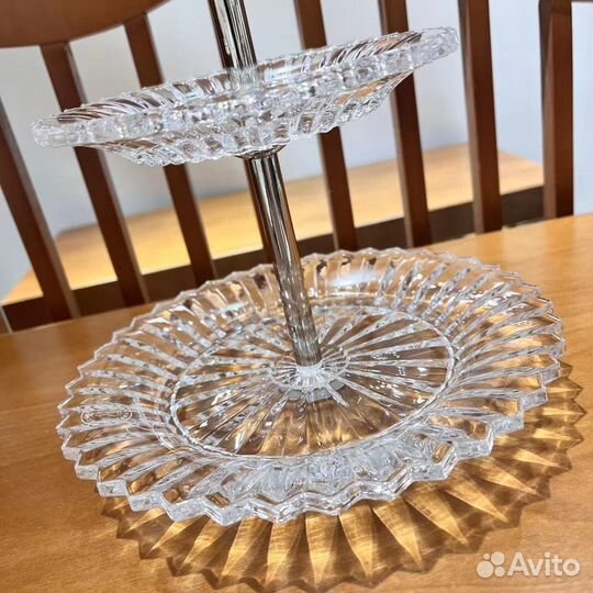 Baccarat хрусталь этажерка фруктовница конфетницы