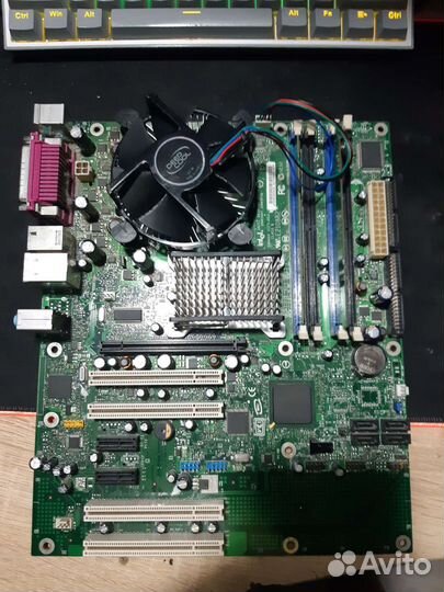 Материнка Intel 775 + блок питания и DVD-R IDE